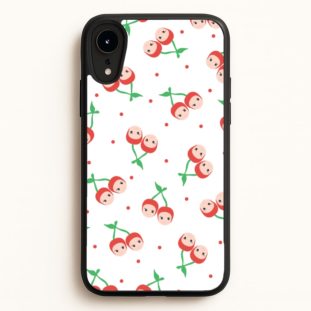 Cherry Angels Pattern iPhone XR Case