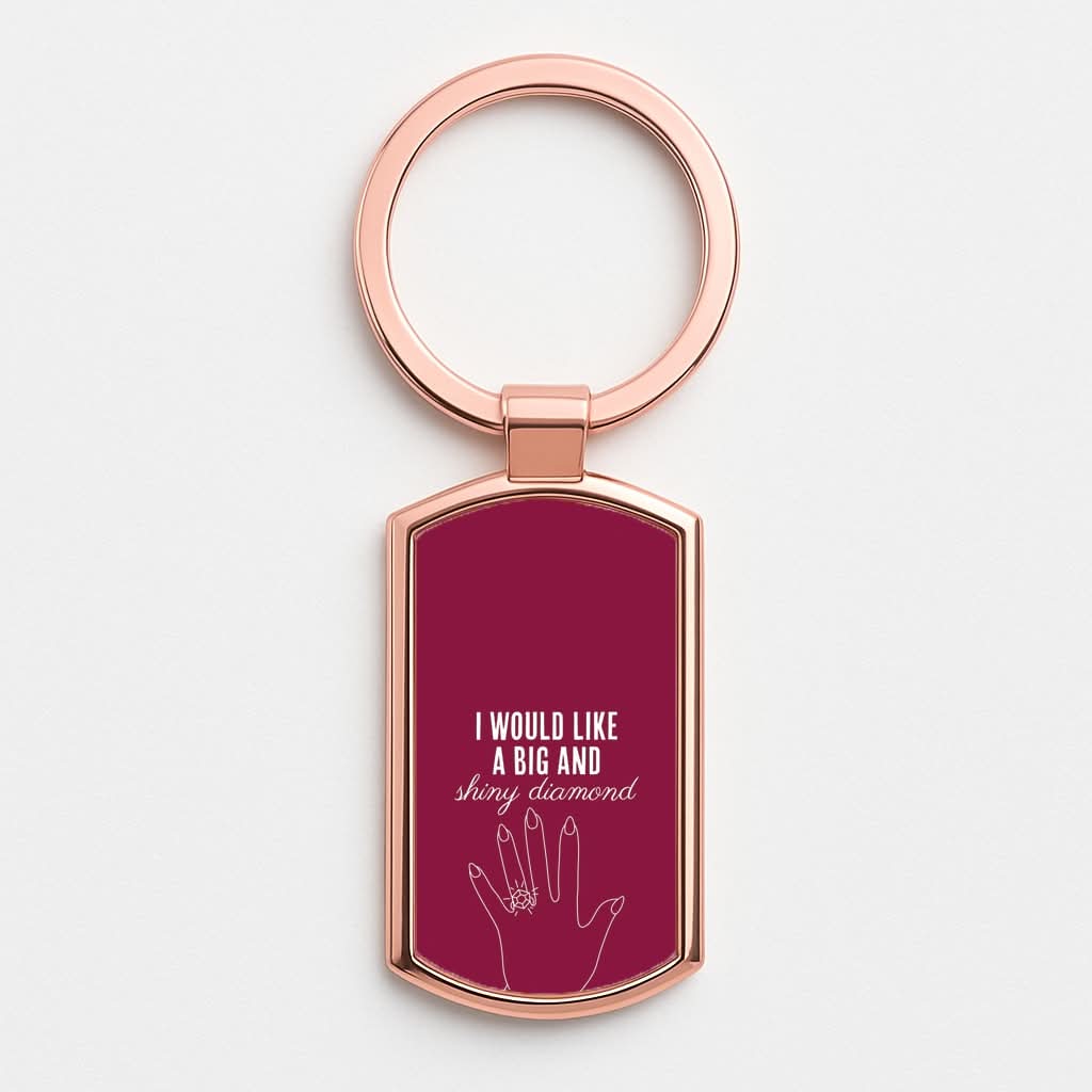Shiny Diamond Rose Gold Keyring