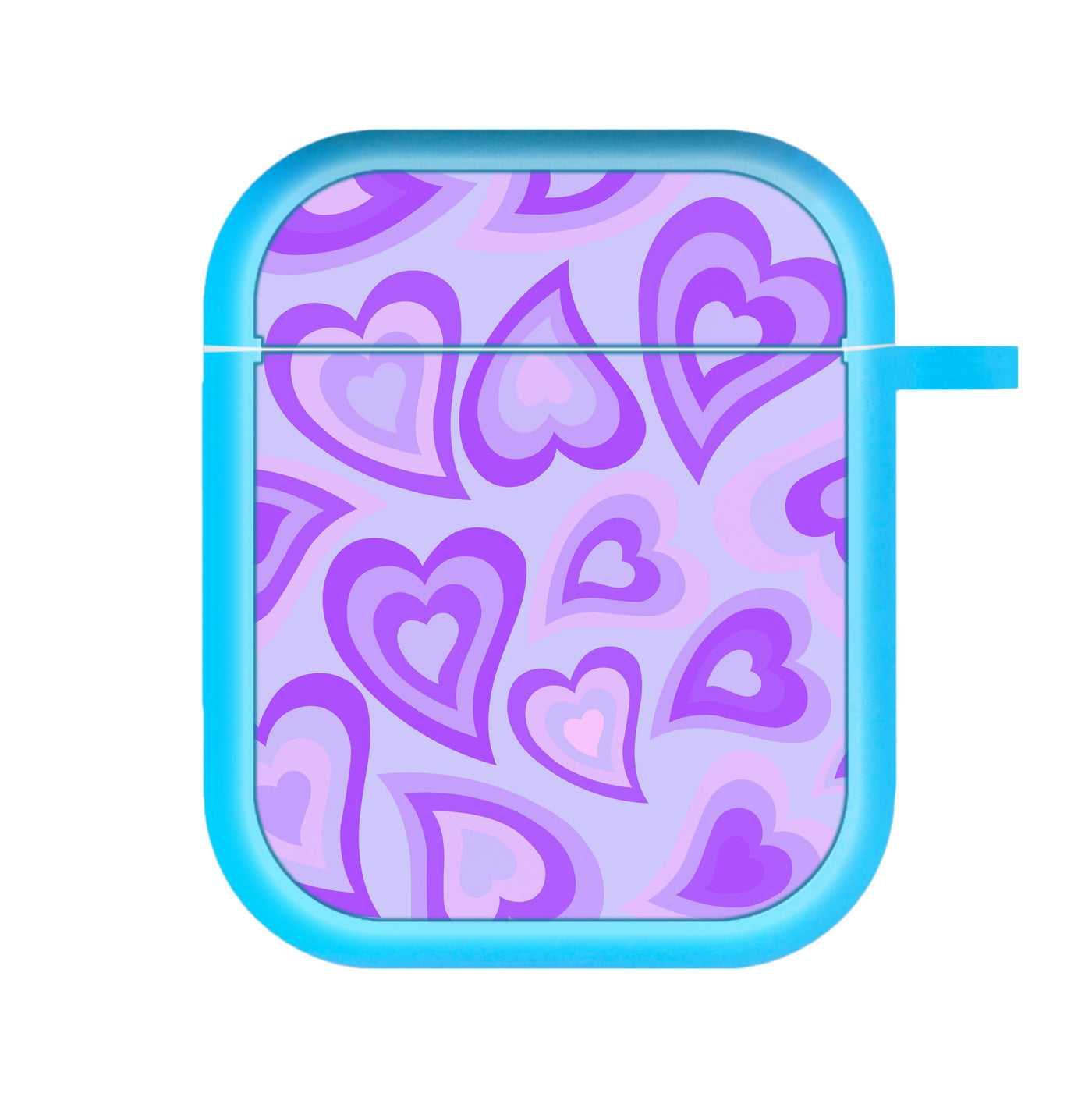 Purple Hearts - Trippy Patterns AirPods Case
