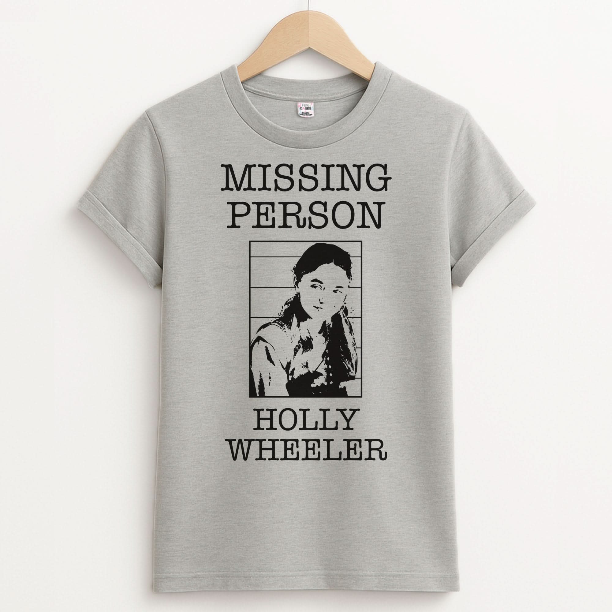 Missing Person Holly Unisex Grey T-Shirt