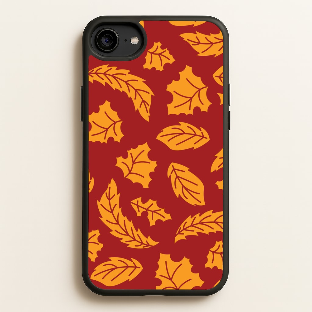 Orange Leaves Pattern iPhone 6 / 7 / 8 / SE Case