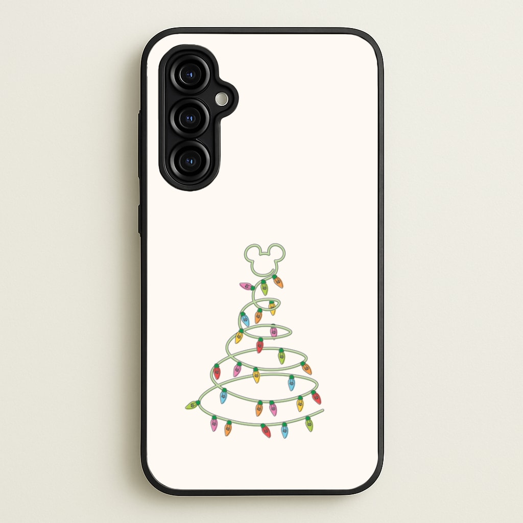Cartoon Mouse Christmas Tree Lights Galaxy A54 Case