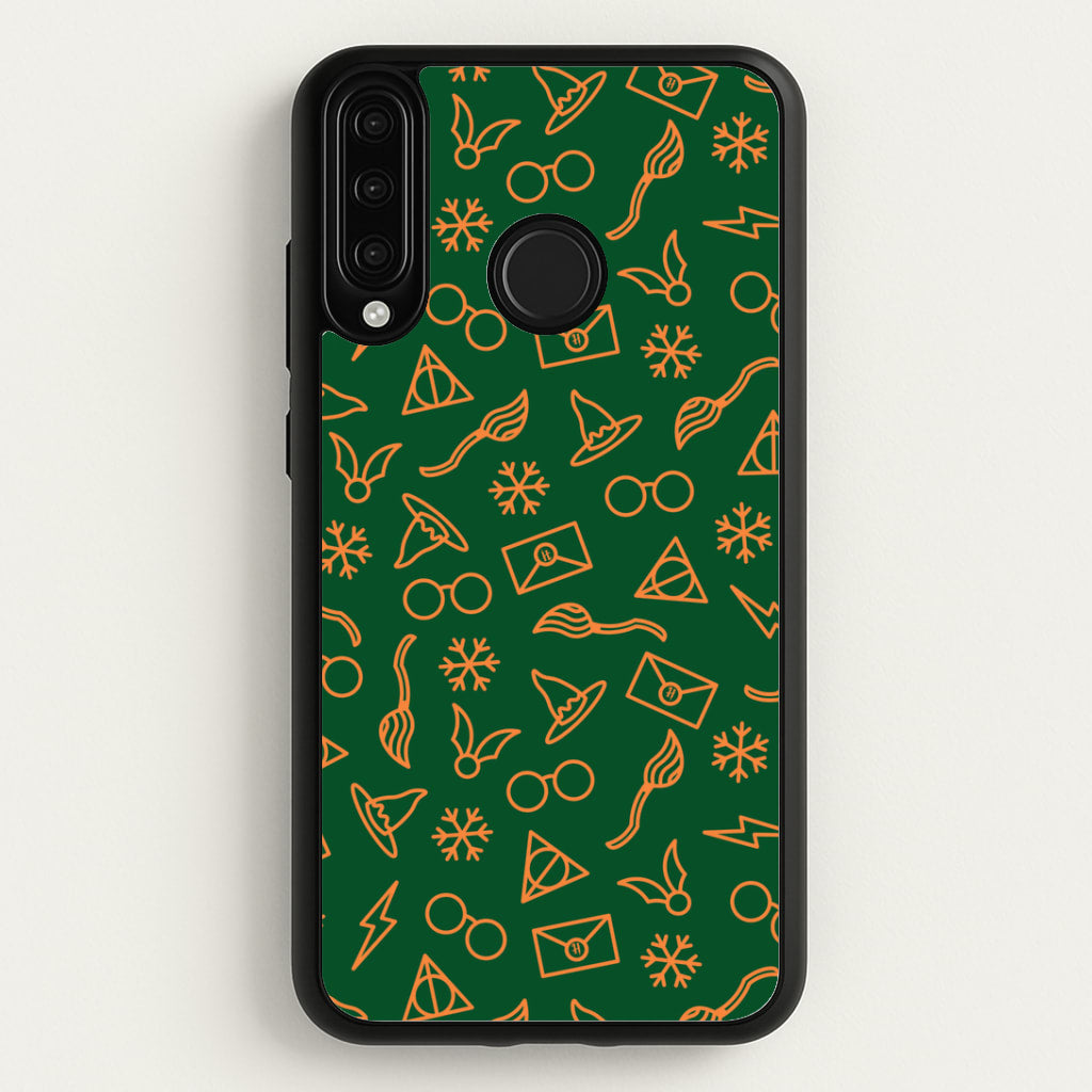 Christmas Wizard Icons Pattern Huawei P30 Lite Case