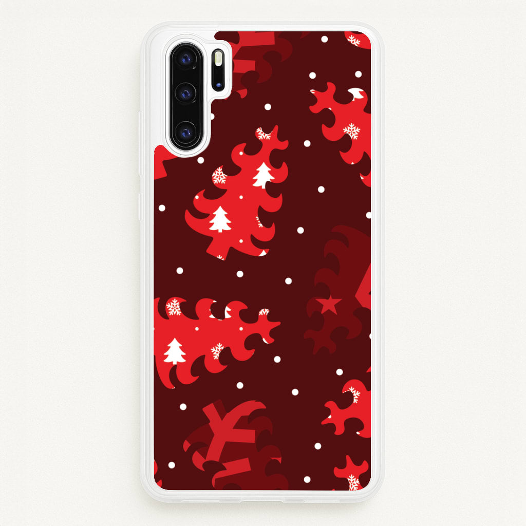 Wrapping Paper Christmas Tree Pattern Huawei P30 Pro Case