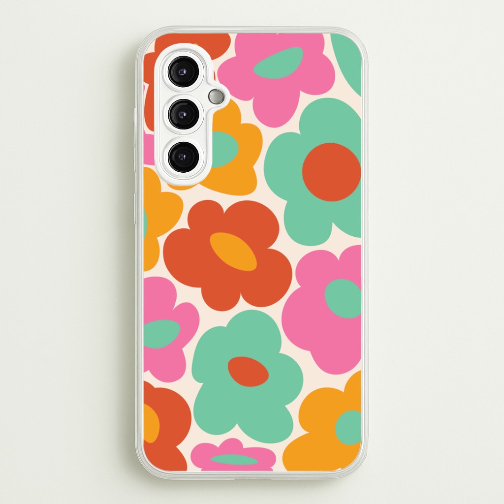 Abstract Trippy Retro Flowers Galaxy A14 Case