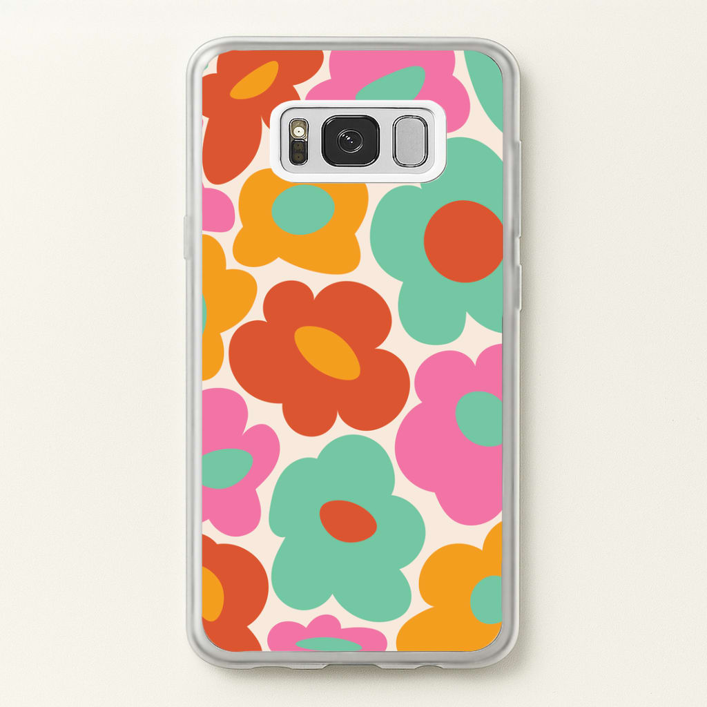 Abstract Trippy Retro Flowers Galaxy S8 Plus Case
