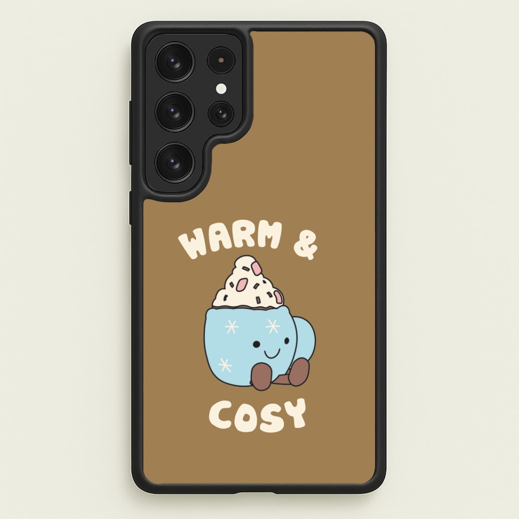 Hot Cocoa Plush Quote Galaxy S22 Ultra Case