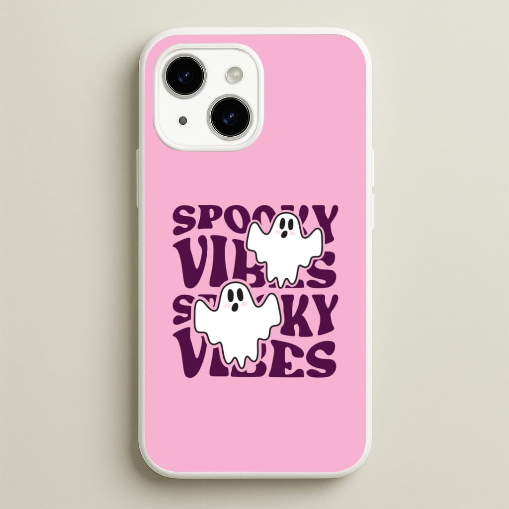 Spooky Vibes Pink iPhone 15 Plus Case