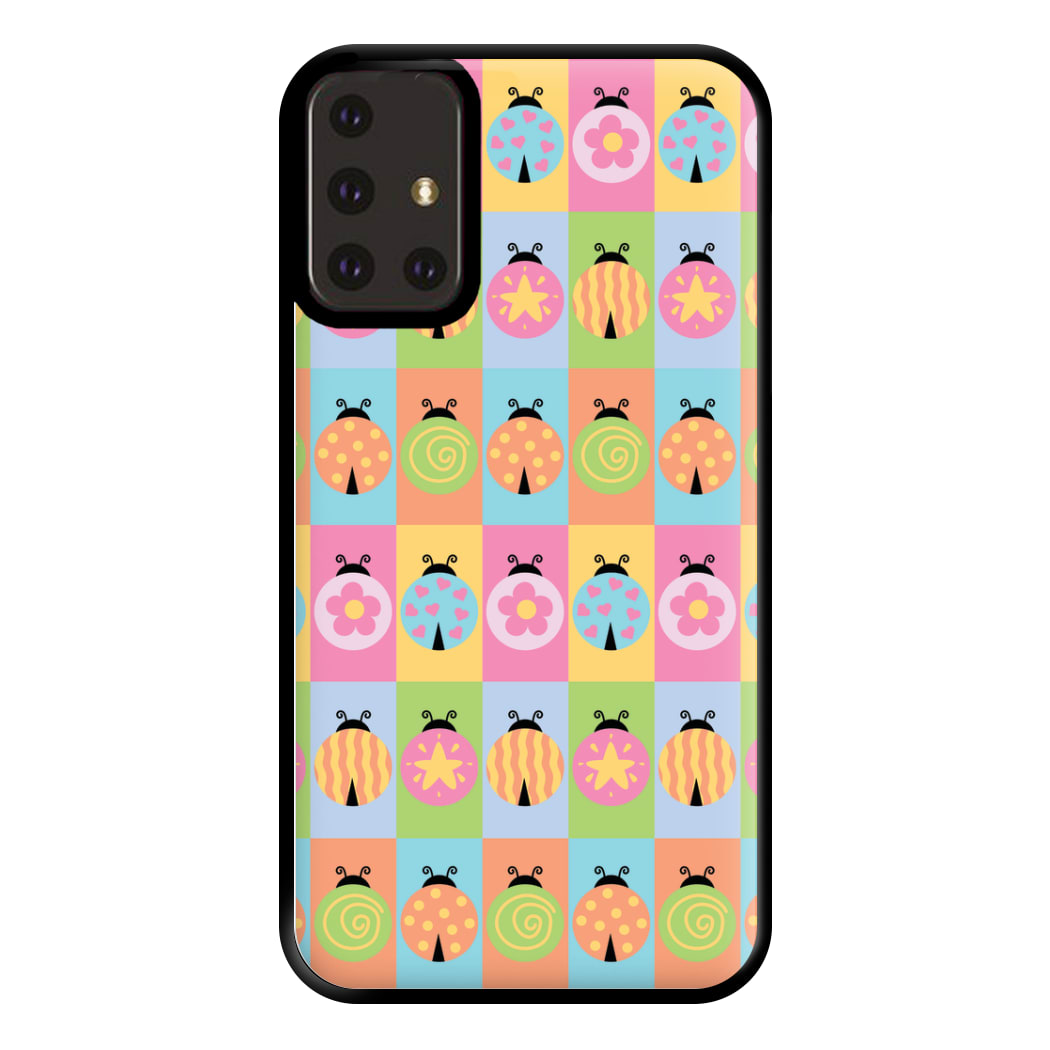 Cartoon Ladybugs Colourful Pattern Galaxy A71 Case