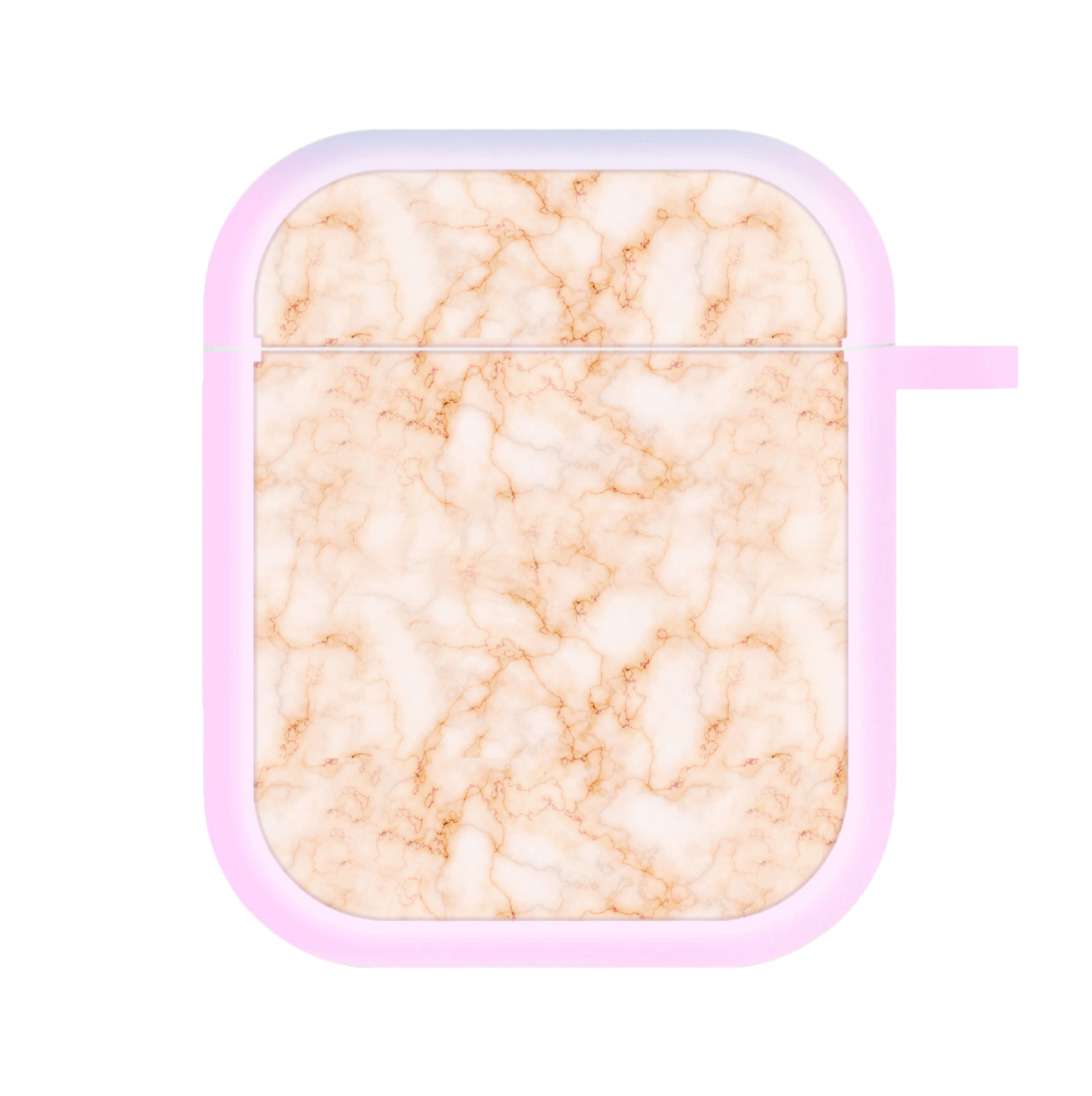 Rose Gold Marble AirPods Case
