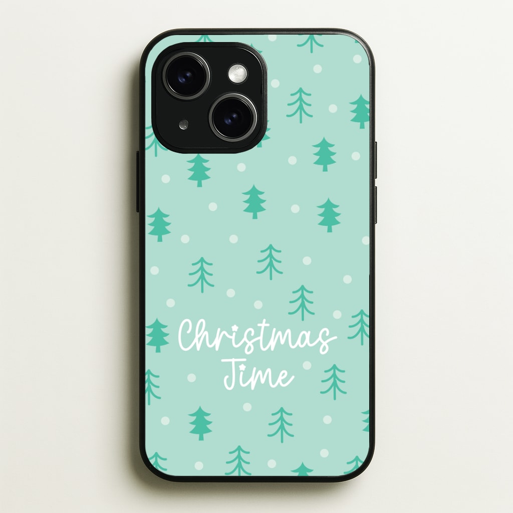 Cute Xmas Trees Pattern iPhone 14 Case