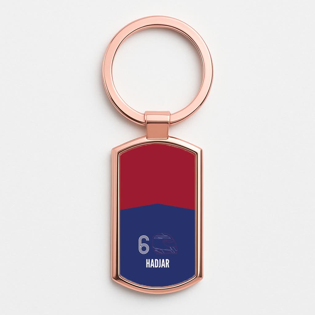 Hadjar Helmet 2026 Rose Gold Keyring