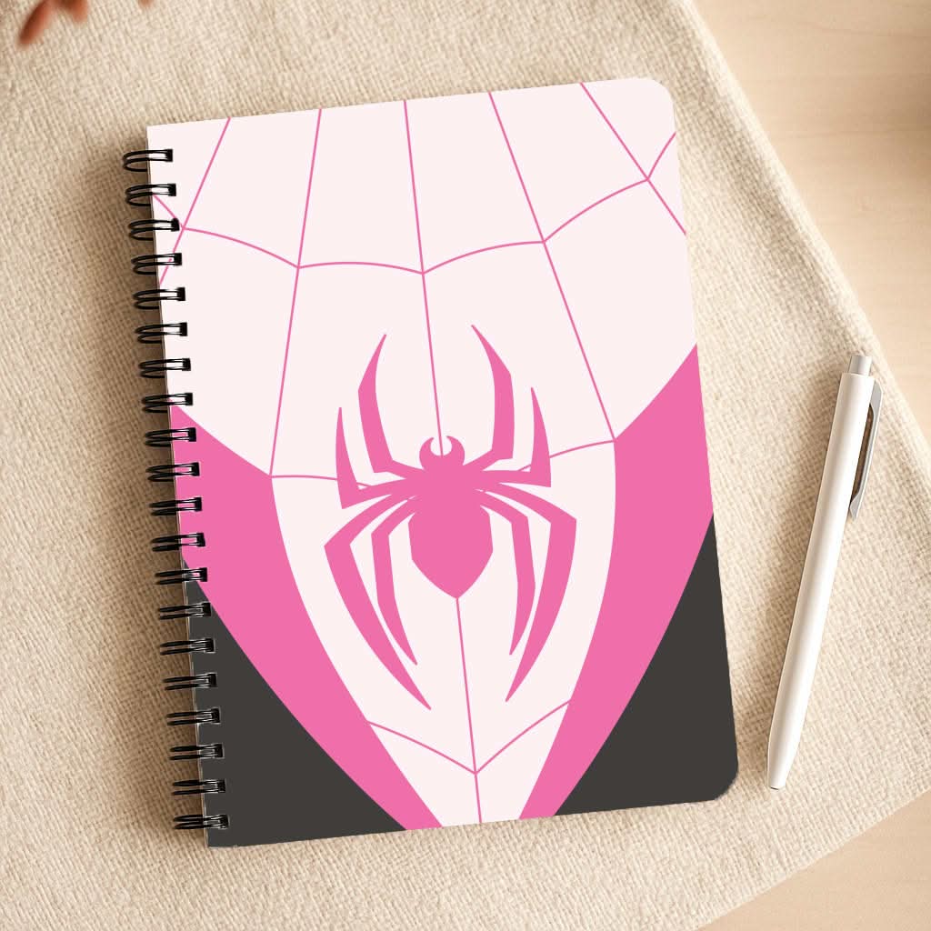 Pink And Black Spider Costume Notepad