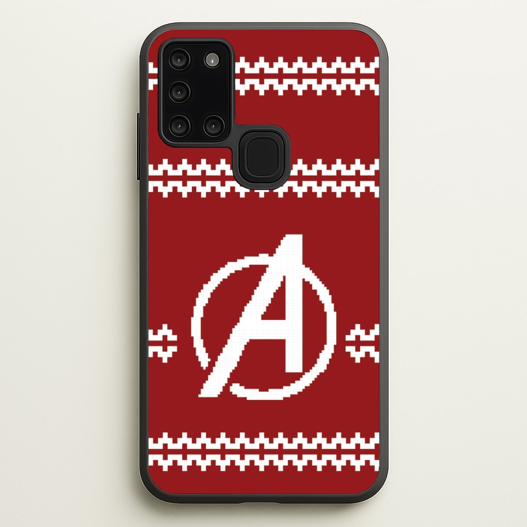 Superhero Team Red Christmas Jumper Galaxy A21s Case