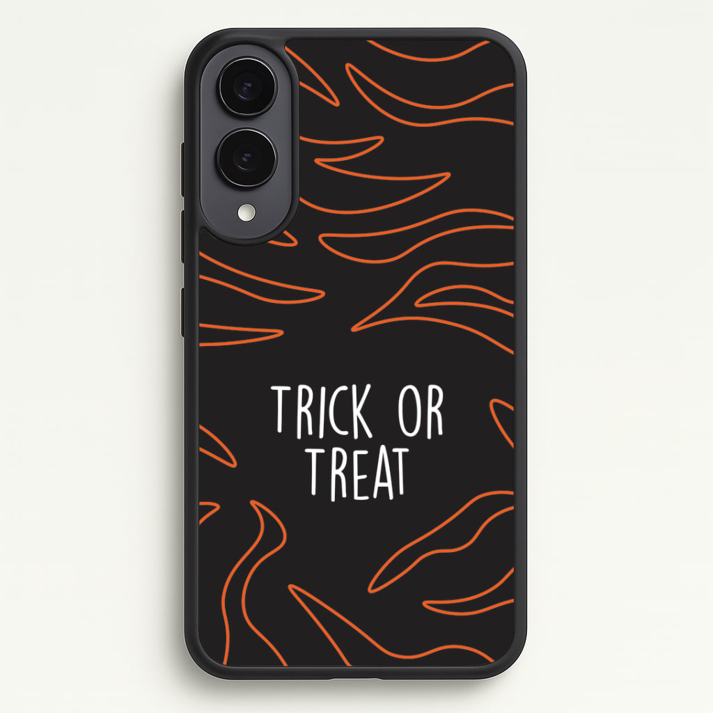 Zebra Print Trick Or Treat Galaxy S25 Edge Case
