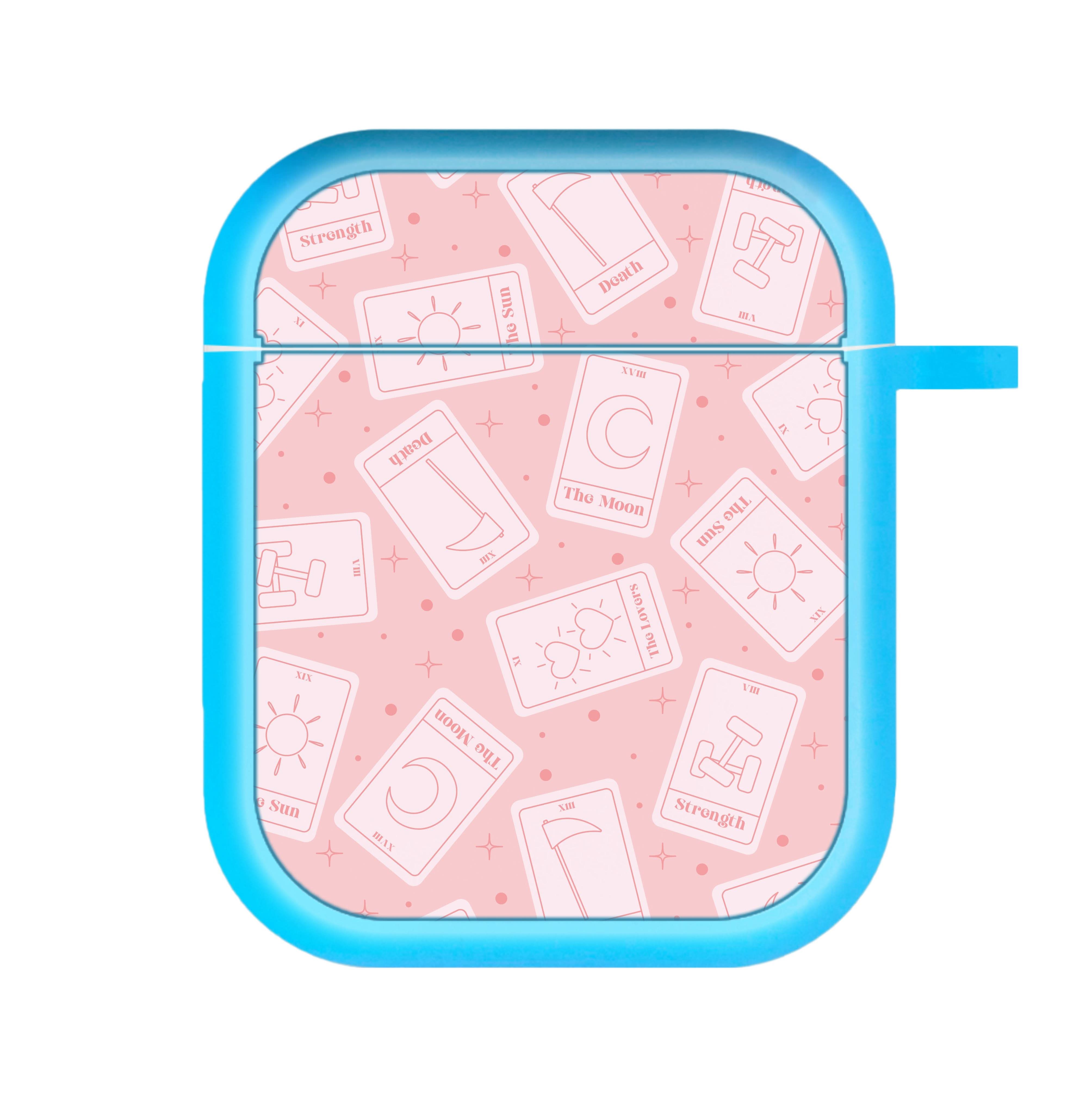 Pastel Pink Tarot Cards Pattern AirPods Case