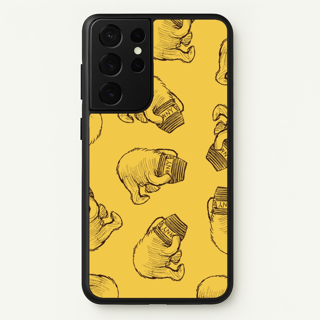 Winnie Honey Pot Pattern Galaxy S21 Ultra Case