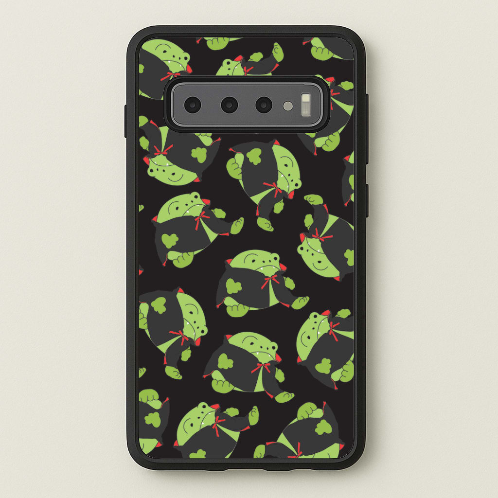 Vampire Frog Pattern - Halloween Galaxy S10 Plus Case