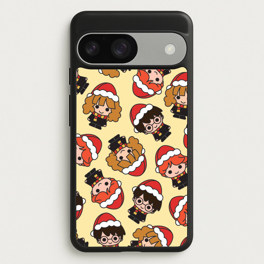 Wizards With Christmas Hats Pattern Google Pixel 9 / 9 Pro Case