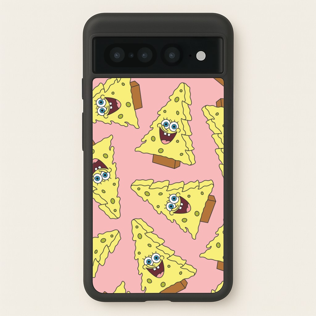 Christmas Tree Cartoon Sponge Pattern Google Pixel 7 Pro Case
