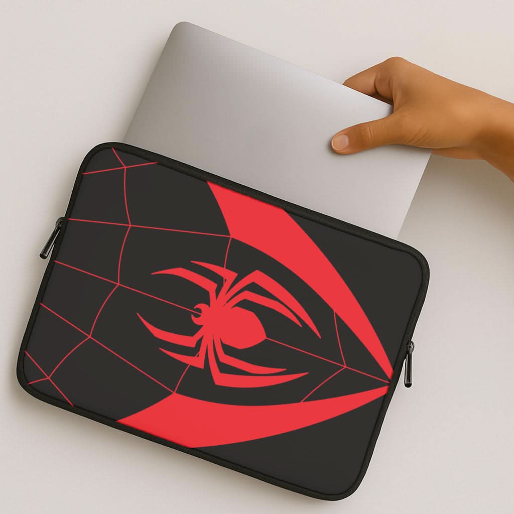Red And Black Spider Costume MacBook Cover