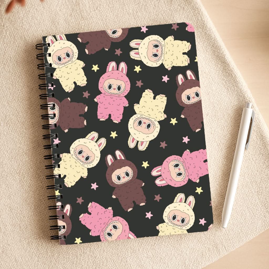 Cute Monsters And Stars Pattern Notepad