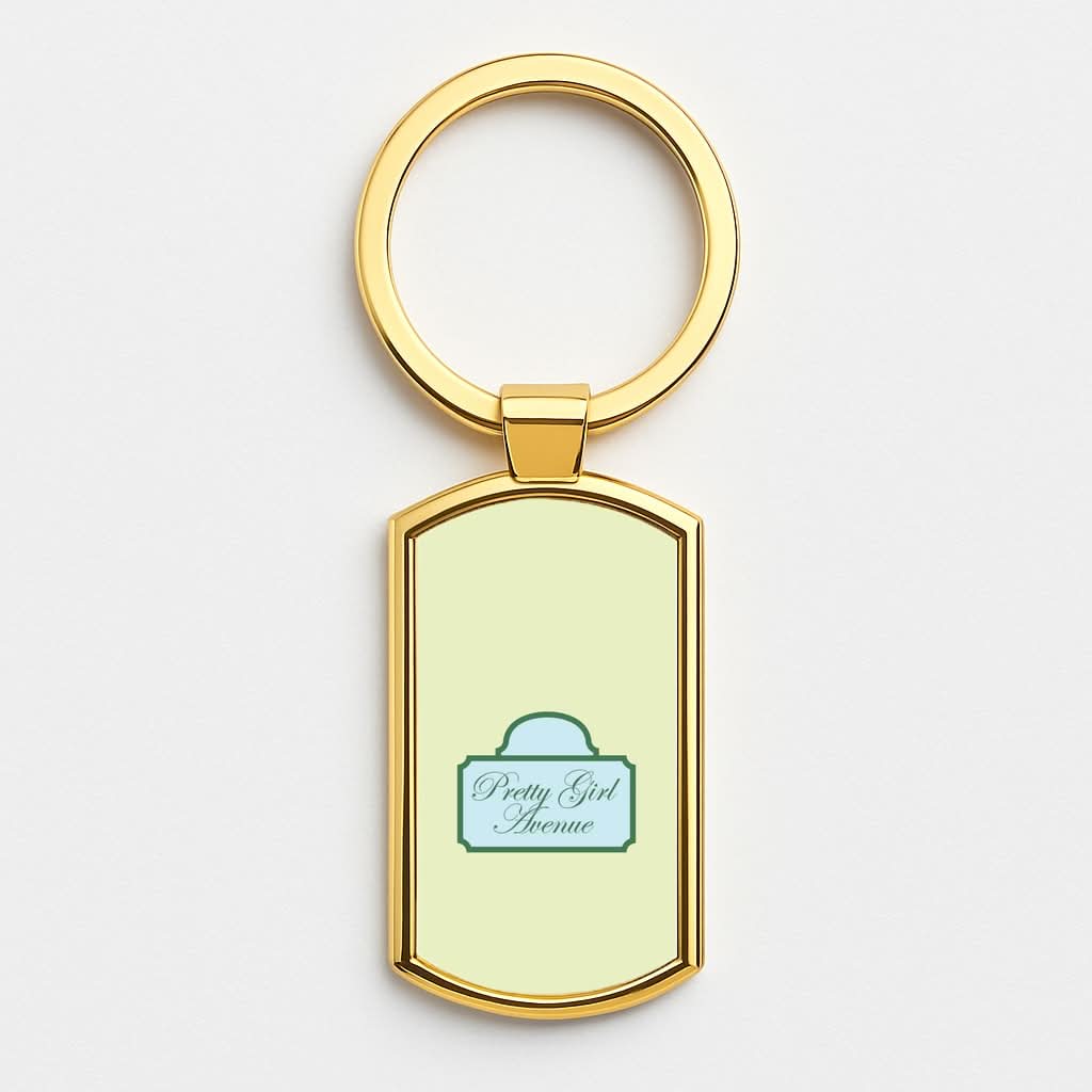 Pretty Girl Avenue Gold Keyring
