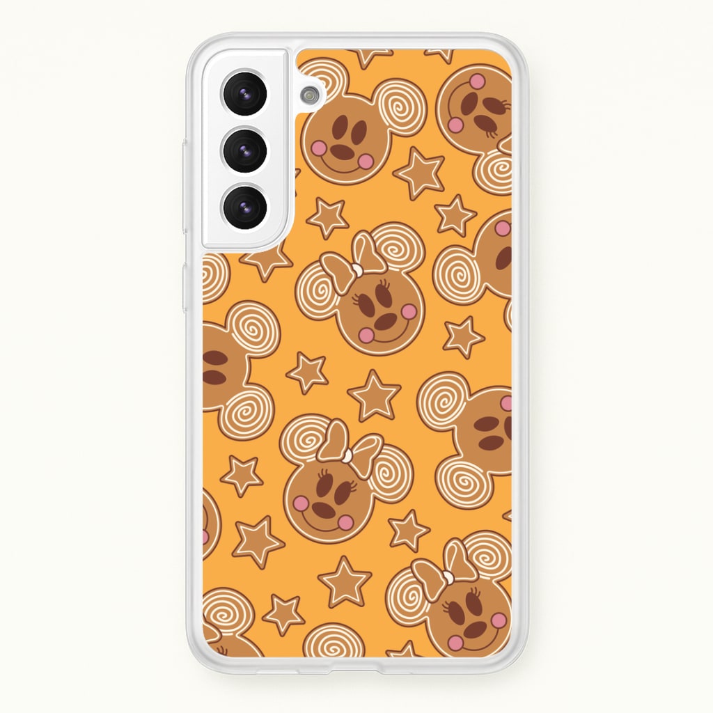 Cartoon Mouse Gingerbread Pattern Galaxy S22 Plus Case