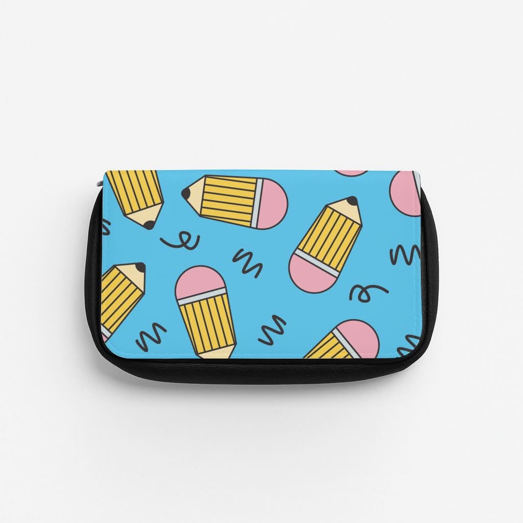 Pencils And Scribbles Pattern Pencil Case