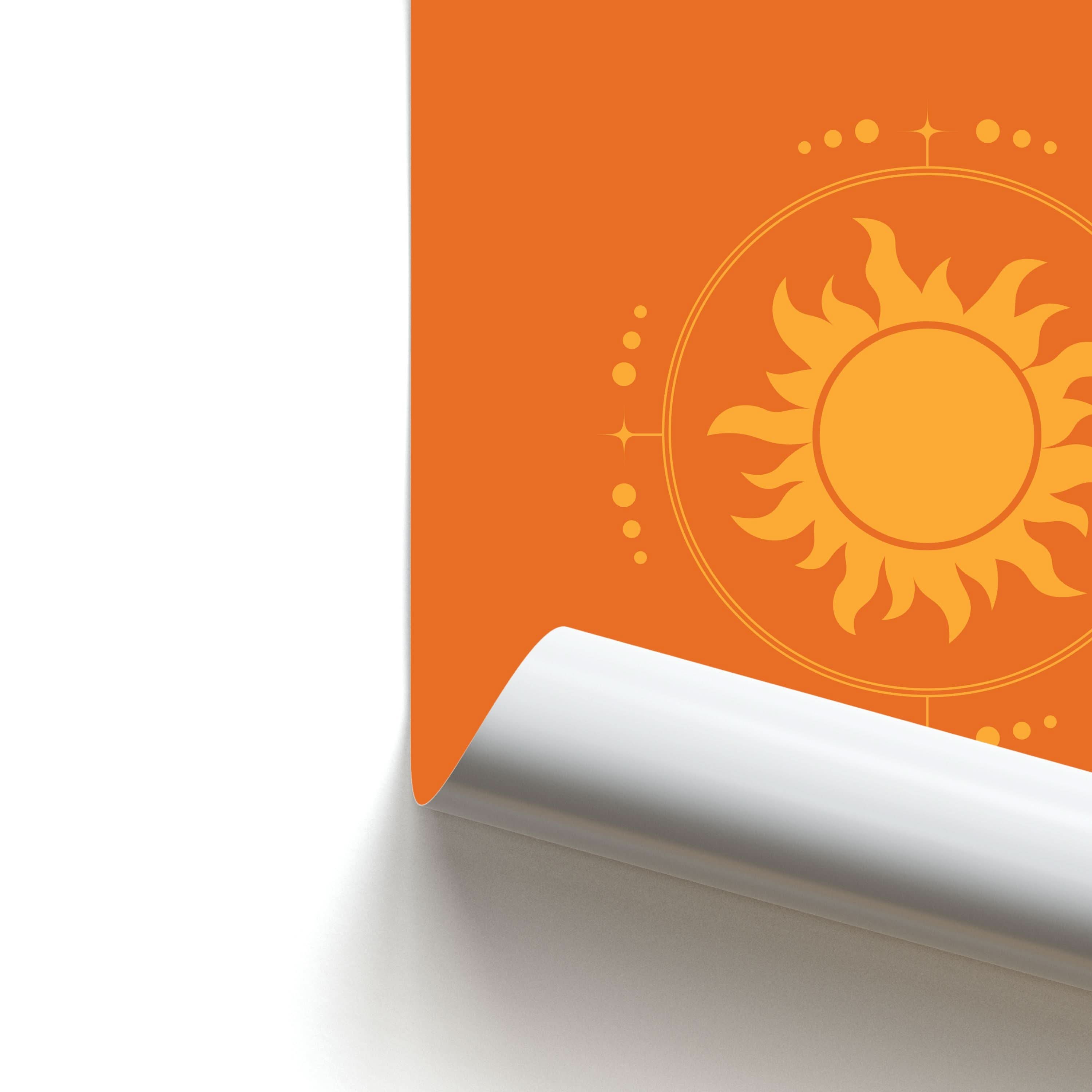 The Sun Orange Poster