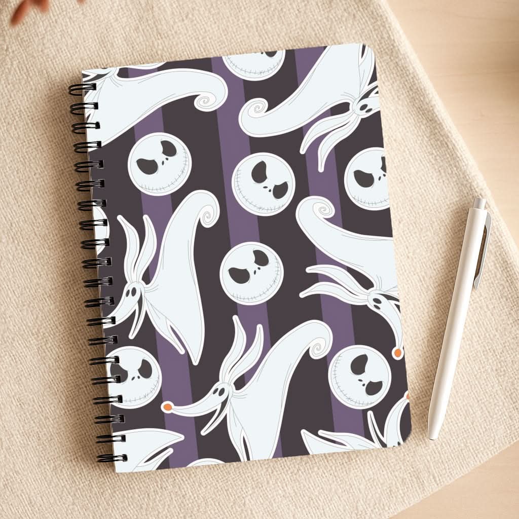 Skeleton Dog And Face Pattern Notepad