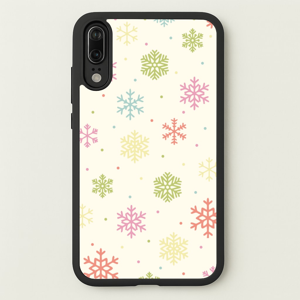 Pastel Snowflakes Pattern Huawei P20 Case
