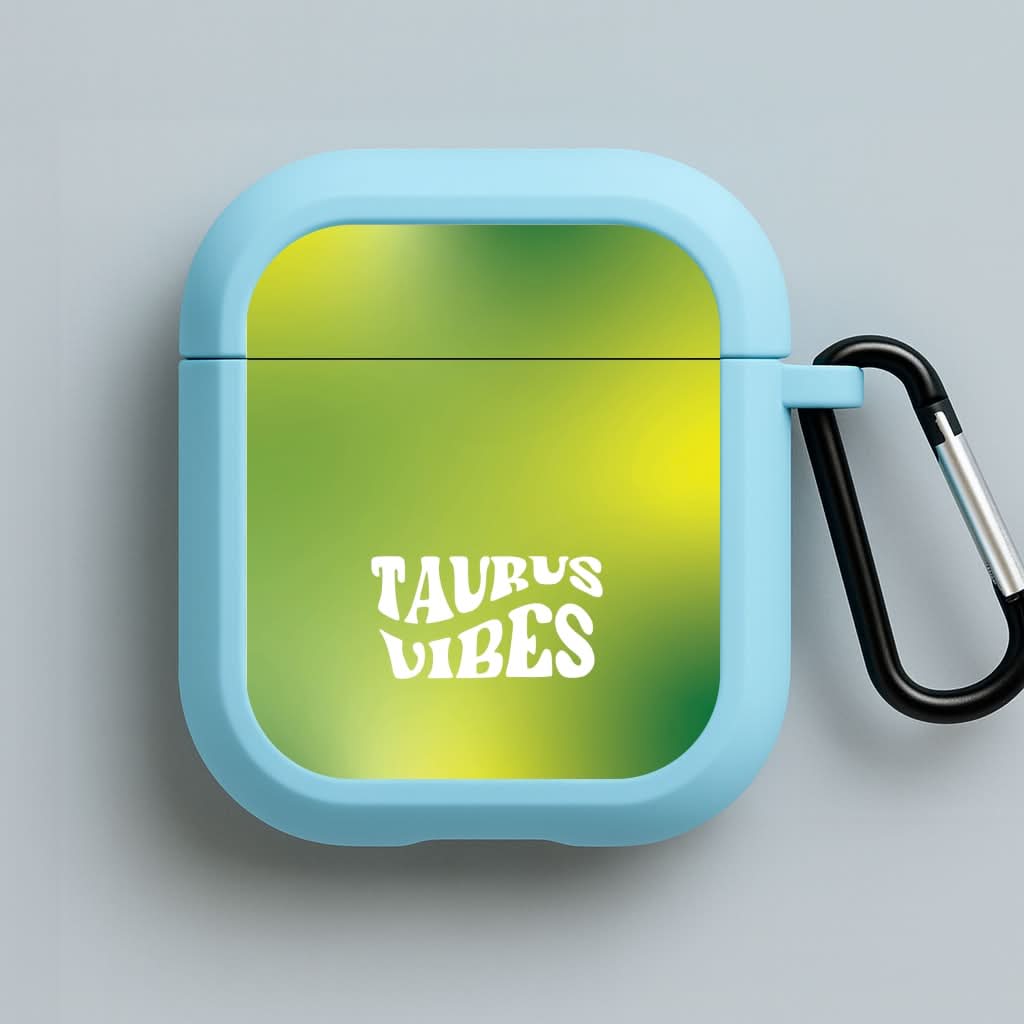 Taurus Vibes Gradient Zodiac Blue AirPods Case