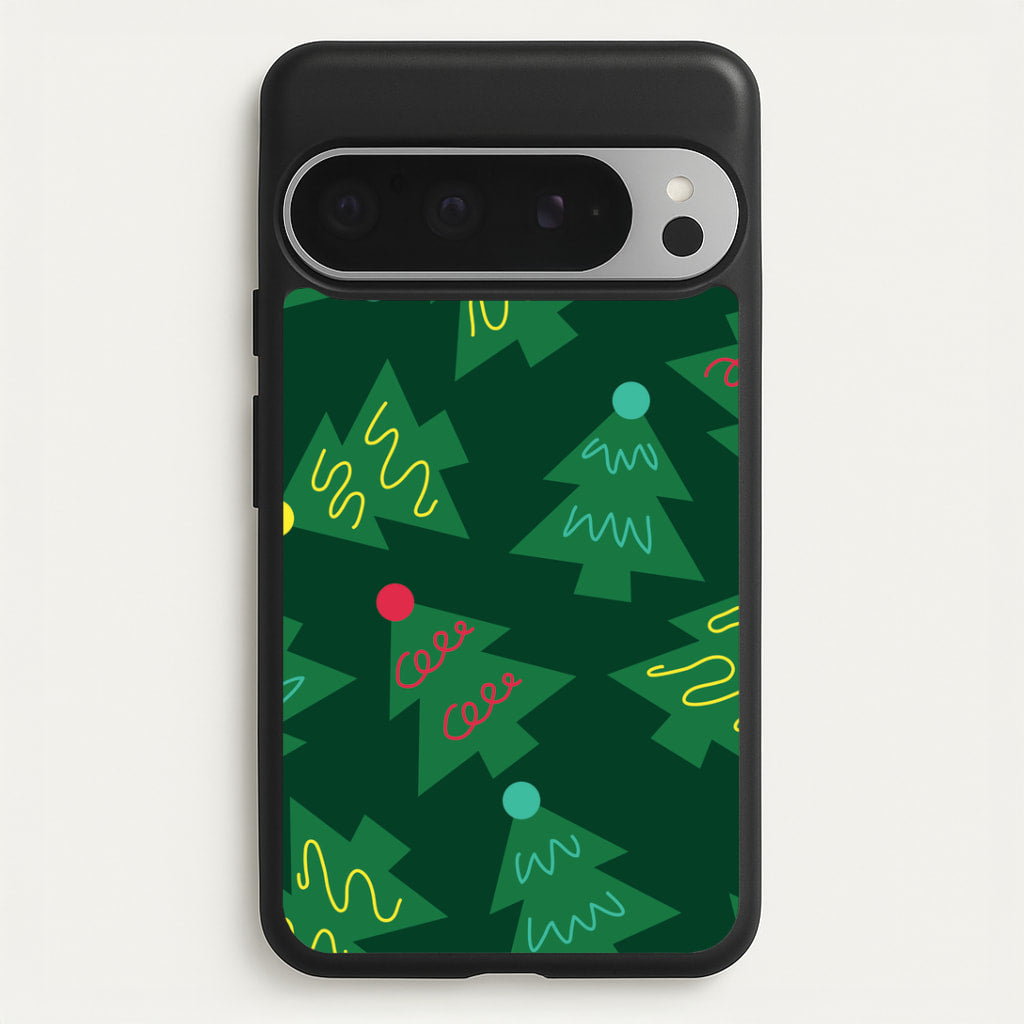 Abstract Christmas Trees Pattern Google Pixel 9 Pro XL Case