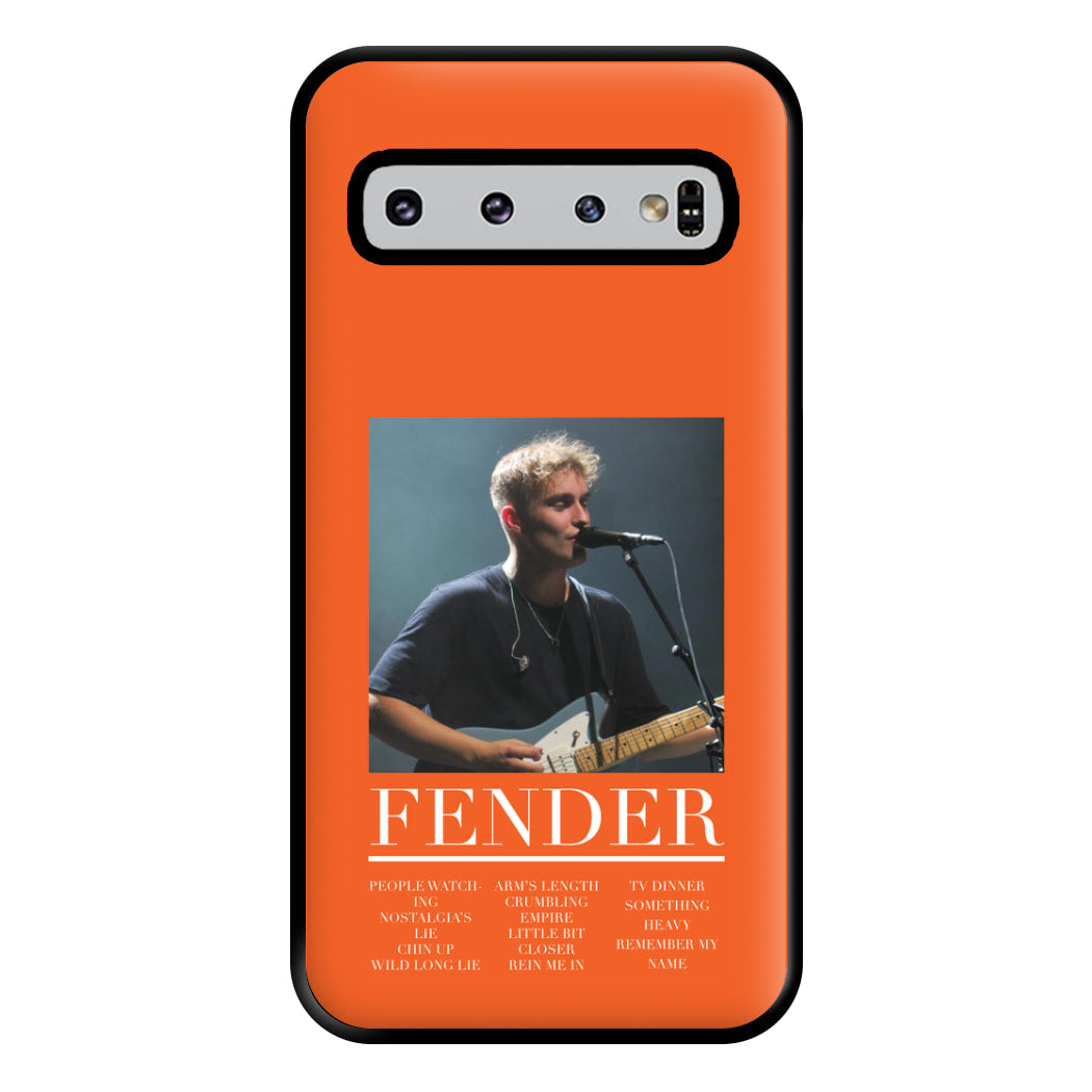 Fender Orange Song List Galaxy S10 Plus Case
