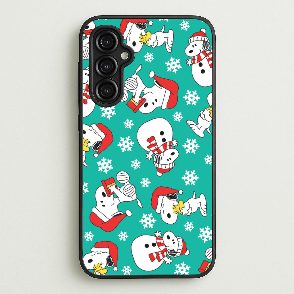 Christmas Cartoon Beagle Pattern Galaxy A14 Case