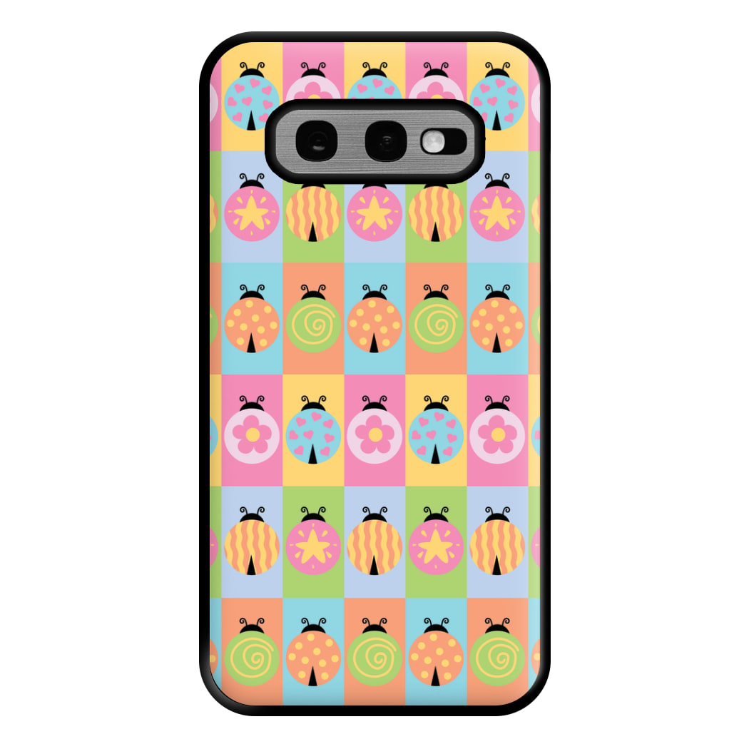 Cartoon Ladybugs Colourful Pattern Galaxy S10e Case