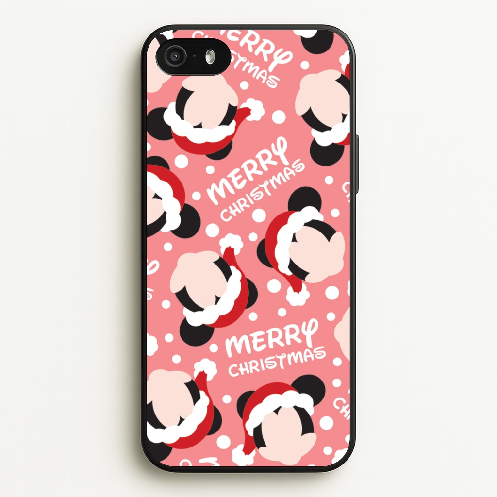 Merry Christmas Cartoon Mouse Pattern iPhone 5 / 5s / SE 2016 Case