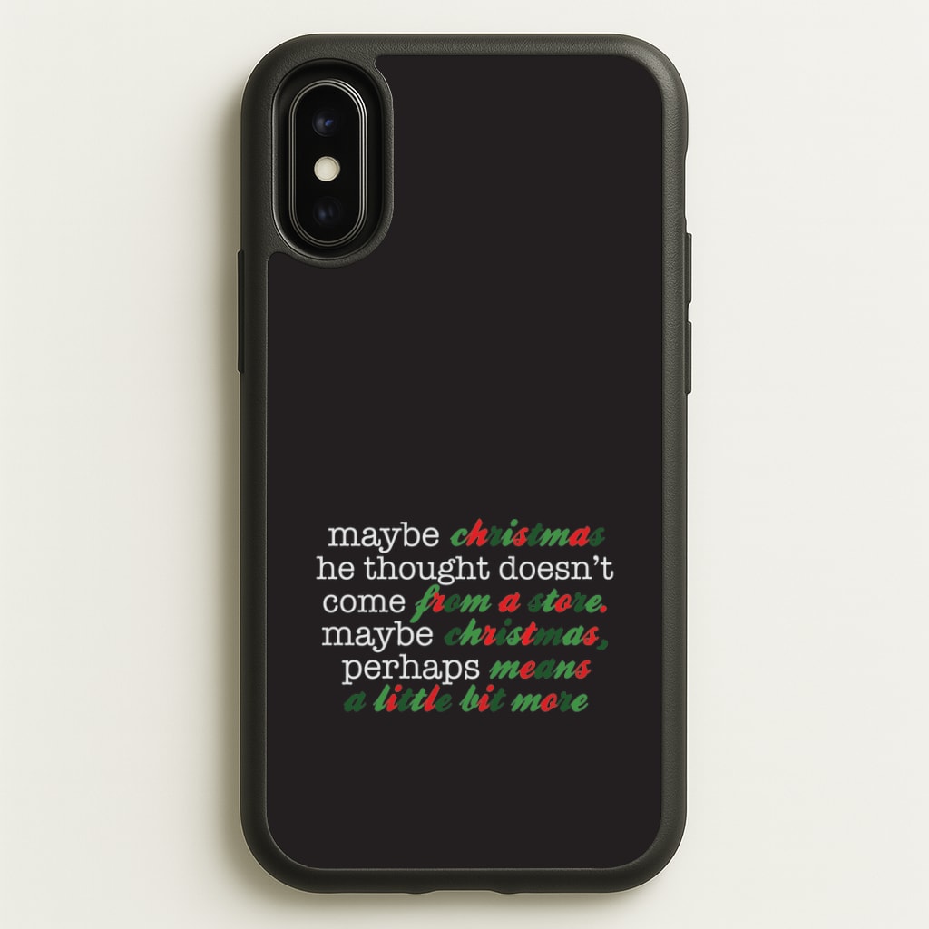 Green Creature Quote iPhone X / XS Case