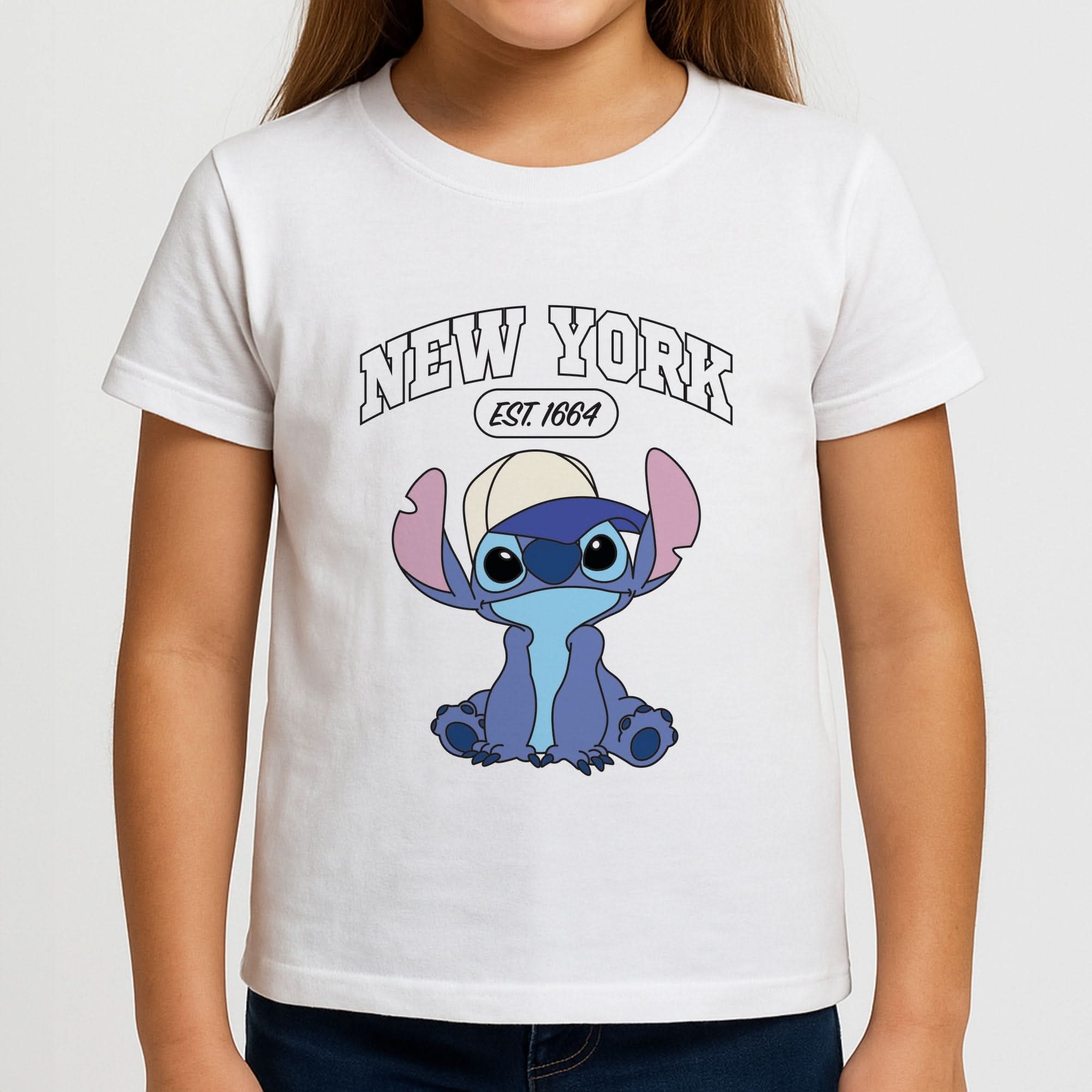 New York Blue Alien Girls T-Shirt