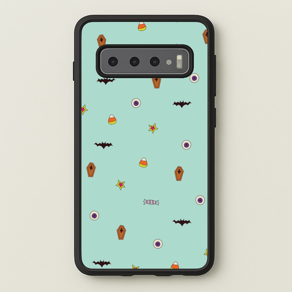 Minature Halloween Cartoons Pattern Galaxy S10 Plus Case