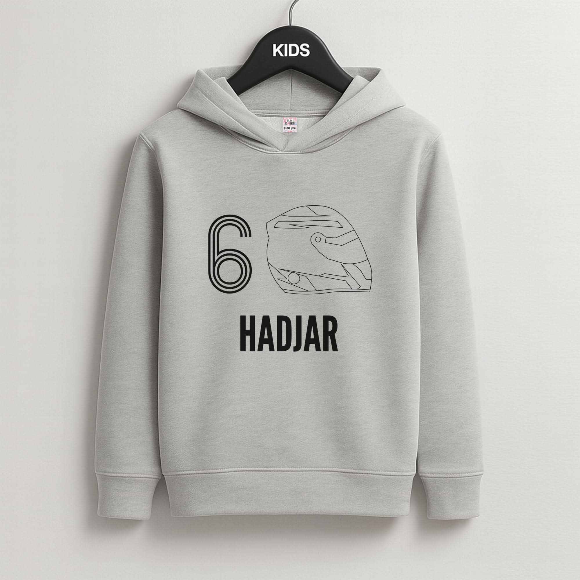 Hadjar Helmet 2026 Grey Kids Hoodie