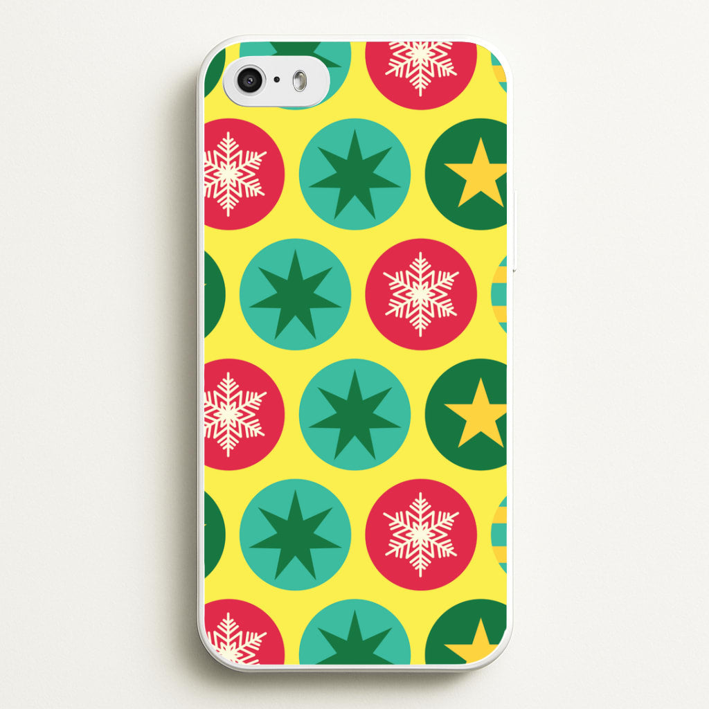 Colourful Abstract Baubles Christmas Pattern iPhone 5 / 5s / SE 2016 Case