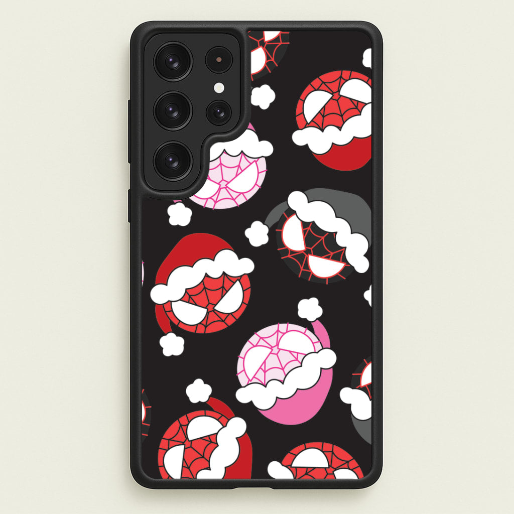 Spider Heroes Christmas Pattern Galaxy S22 Ultra Case