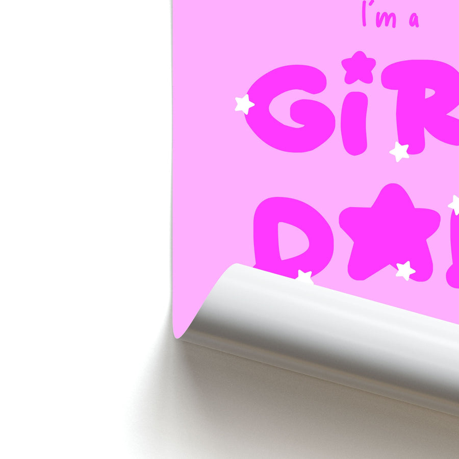 I'm A Girl Dad - Personalised Father's Day Poster