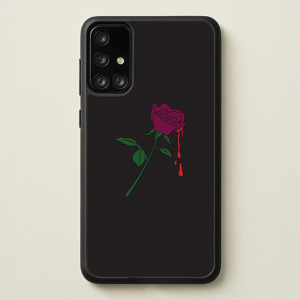 Dark Pink Rose Galaxy A71 Case