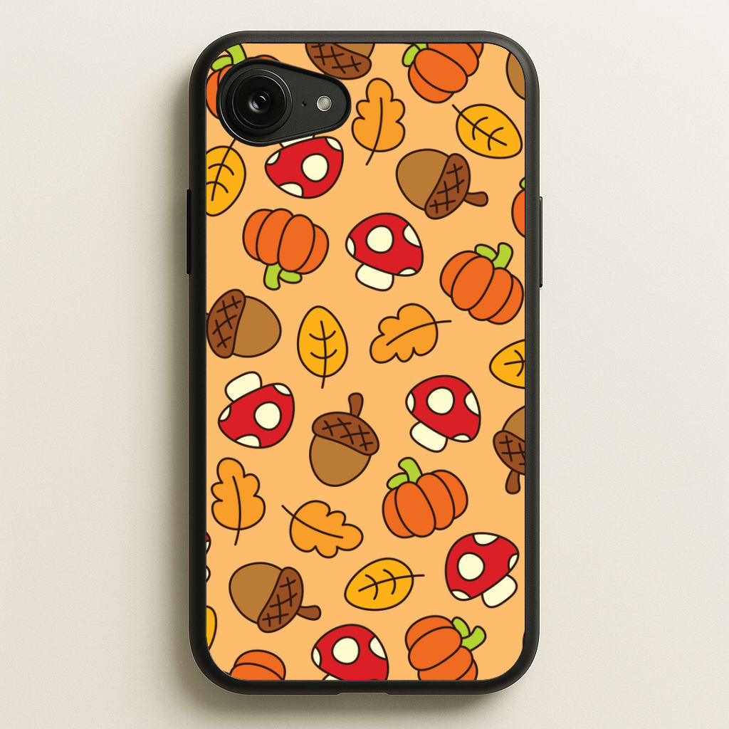 Cartoon Autumn Icons Pattern iPhone 16e Case