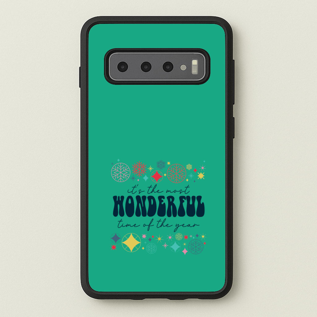 The Most Wonderful Time Of The Year Geometric Galaxy S10 Case
