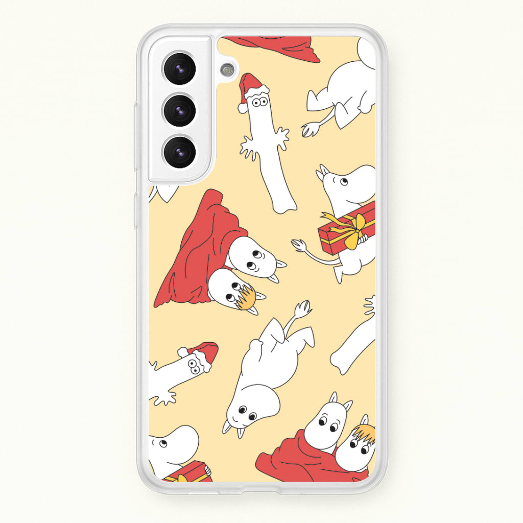 Christmas Mooms Pattern Galaxy S22 Plus Case