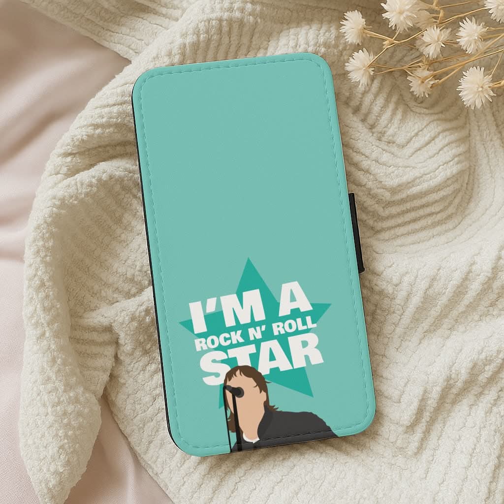 I'm A Rock And Roll Star Leather Phone Case